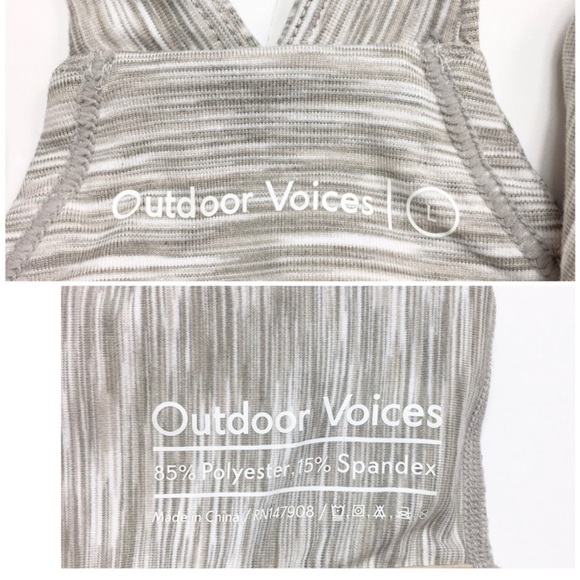 NWOT Outdoor Voices Strata Bodysuit Slivertone - Picture 5 of 5